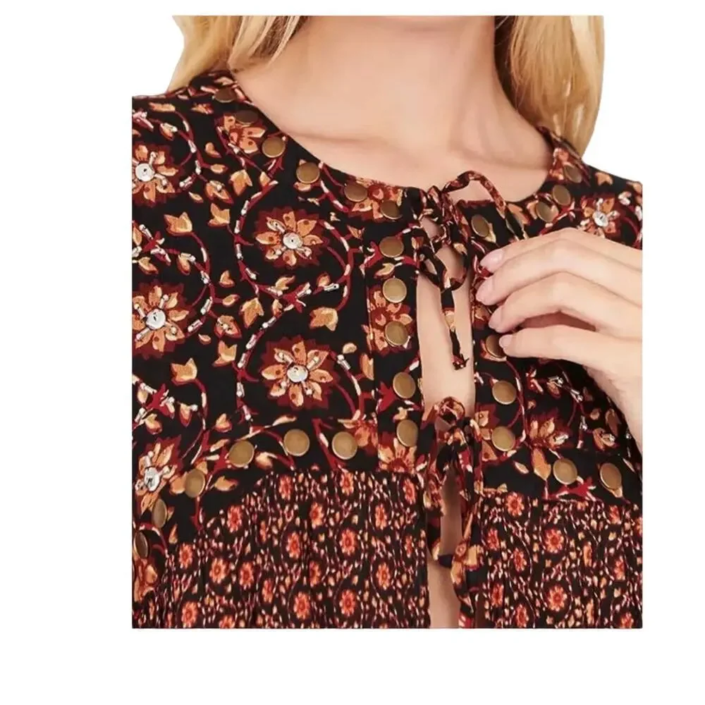 Free people Women's Malia‎ Babydoll Jacket top sz Medium